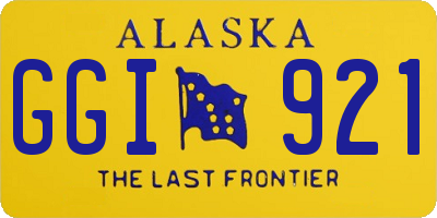 AK license plate GGI921
