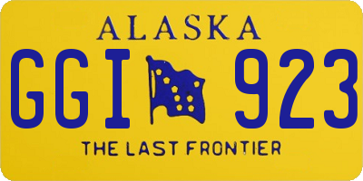 AK license plate GGI923