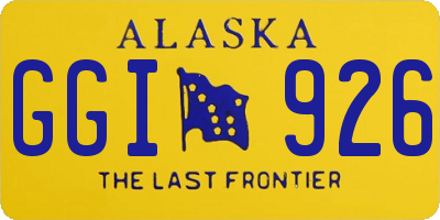 AK license plate GGI926