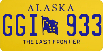 AK license plate GGI933