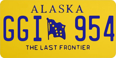 AK license plate GGI954