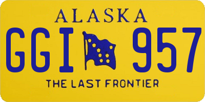 AK license plate GGI957