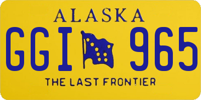 AK license plate GGI965