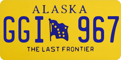 AK license plate GGI967