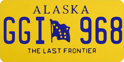 AK license plate GGI968