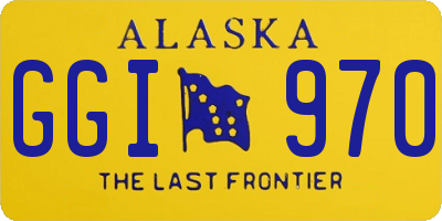 AK license plate GGI970
