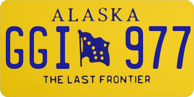 AK license plate GGI977