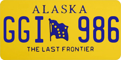 AK license plate GGI986