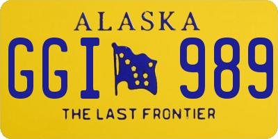 AK license plate GGI989