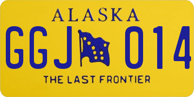 AK license plate GGJ014