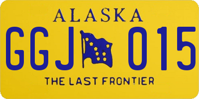 AK license plate GGJ015