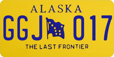 AK license plate GGJ017