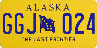 AK license plate GGJ024