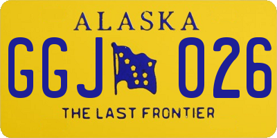 AK license plate GGJ026