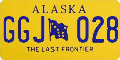 AK license plate GGJ028