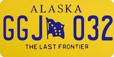AK license plate GGJ032