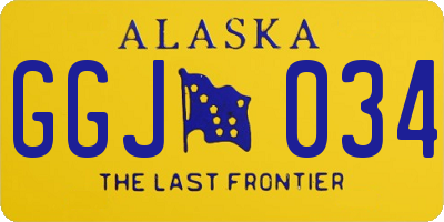 AK license plate GGJ034