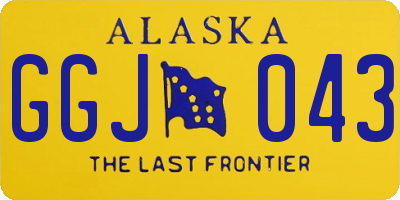 AK license plate GGJ043