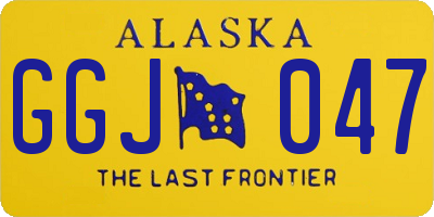 AK license plate GGJ047