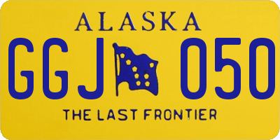 AK license plate GGJ050