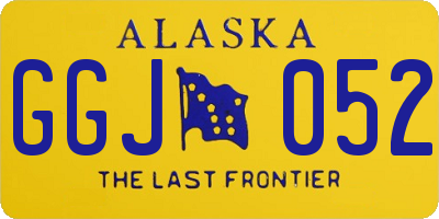 AK license plate GGJ052