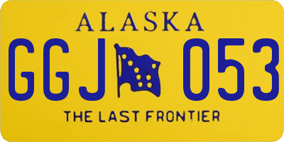 AK license plate GGJ053