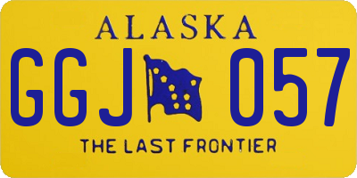 AK license plate GGJ057