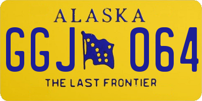 AK license plate GGJ064