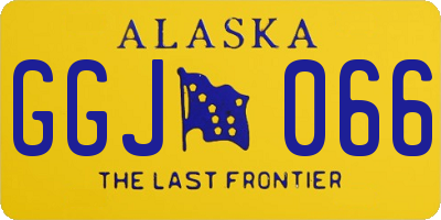 AK license plate GGJ066