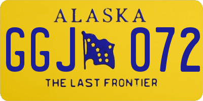 AK license plate GGJ072