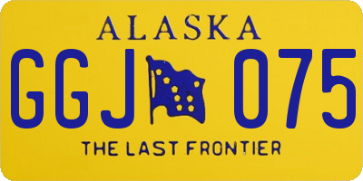 AK license plate GGJ075