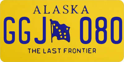 AK license plate GGJ080