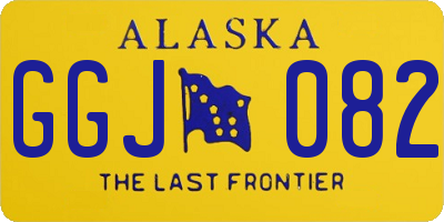 AK license plate GGJ082