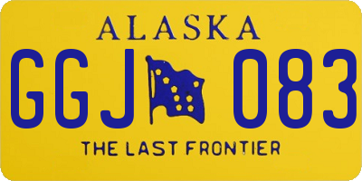 AK license plate GGJ083