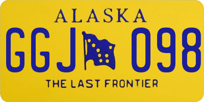 AK license plate GGJ098