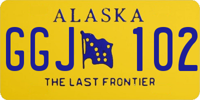 AK license plate GGJ102