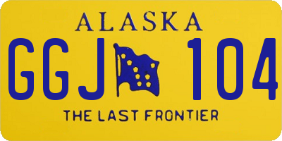 AK license plate GGJ104