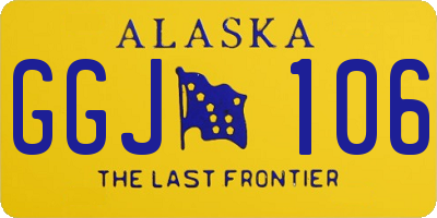 AK license plate GGJ106