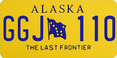 AK license plate GGJ110