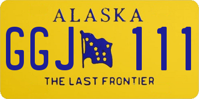 AK license plate GGJ111