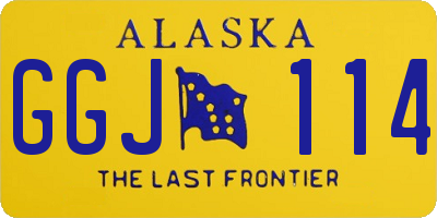 AK license plate GGJ114