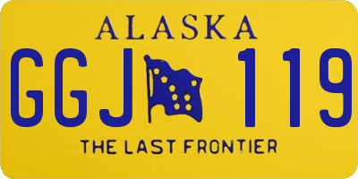 AK license plate GGJ119