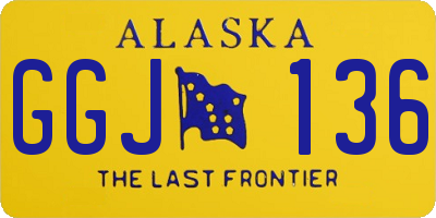 AK license plate GGJ136