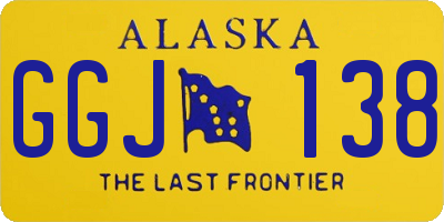 AK license plate GGJ138