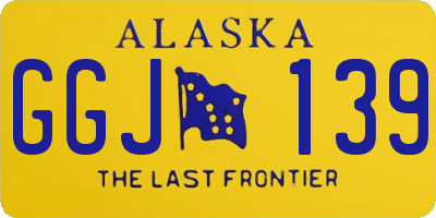 AK license plate GGJ139