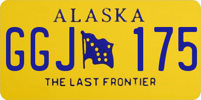 AK license plate GGJ175