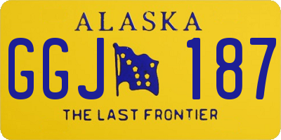 AK license plate GGJ187