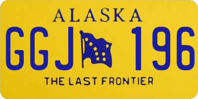 AK license plate GGJ196