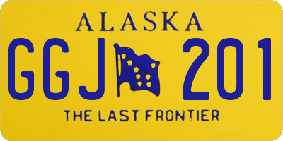 AK license plate GGJ201
