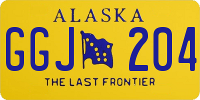 AK license plate GGJ204